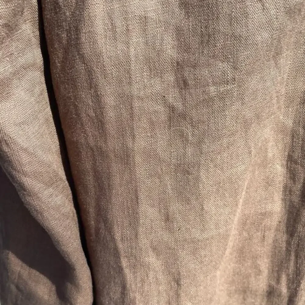 Reformation Autumn Linen Jumpsuit‎ Taupe Biball Open Back